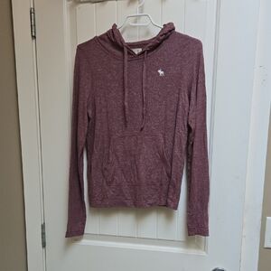 Abercrombie & Fitch Womens XS Maroon Knit Sweater Long Sleeve Hoodie